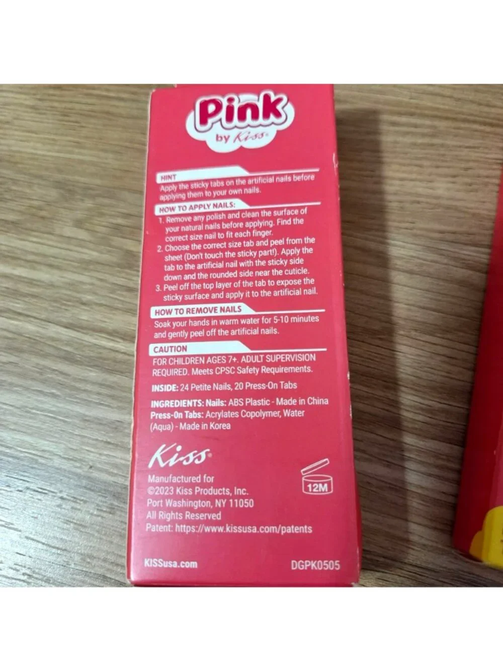 Pink by Kiss Selena kids' press-on nails lot of 3